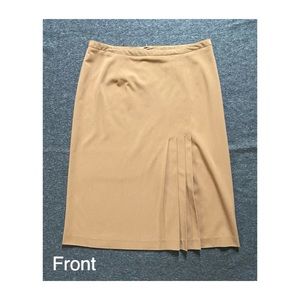 Tan/camel colored pleated skirt